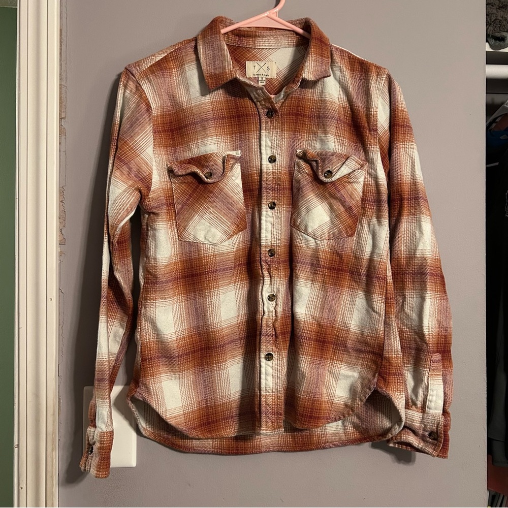 Plaid Button-Up Shirt